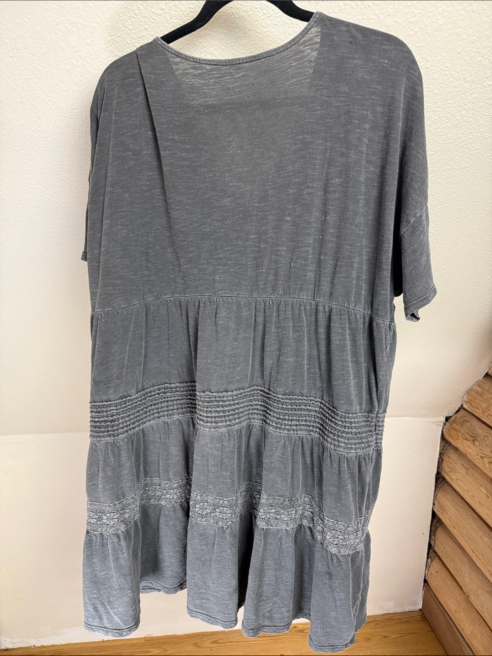 LUCKY BRAND Tiered Dress with Lace & Tucks XL - Picture 5 of 8